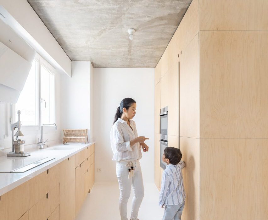 Fourteen space-efficient galley kitchens