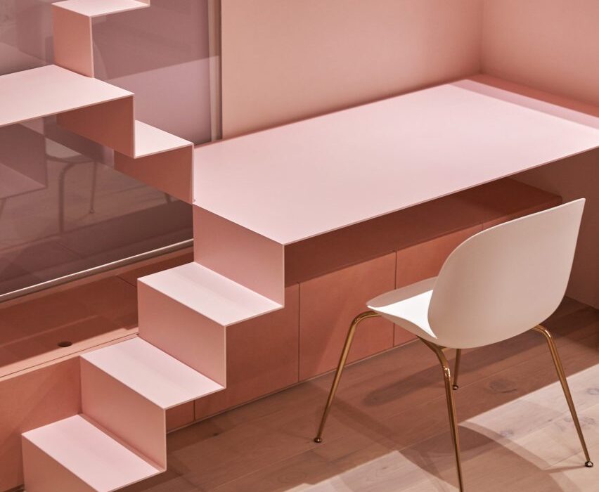 Ten pink interiors that range from rose blush to bright coral