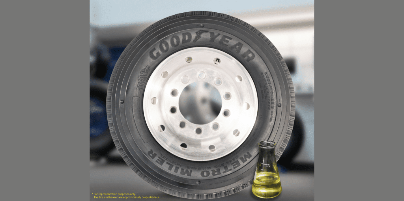 Commercial tyres made using soybeans