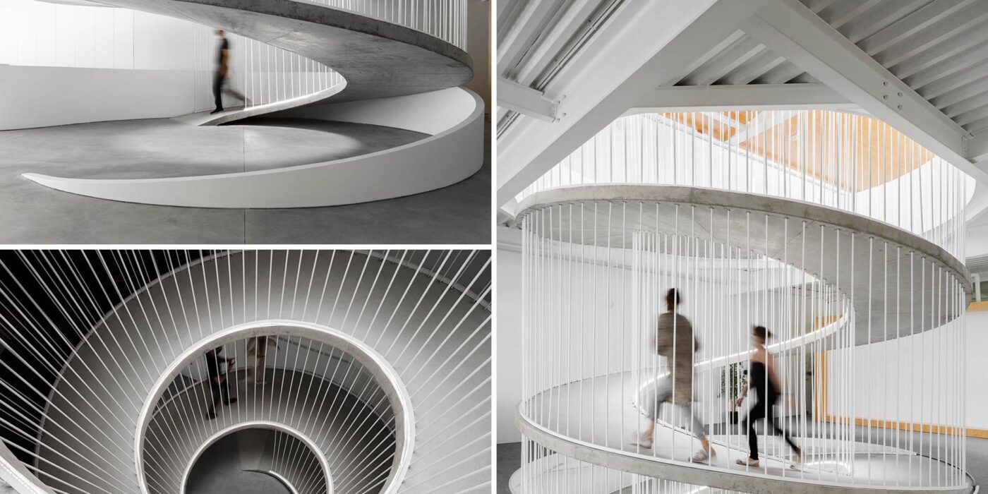 Instead Of Stairs, A Spiraling Ramp Was Designed For This Office Building