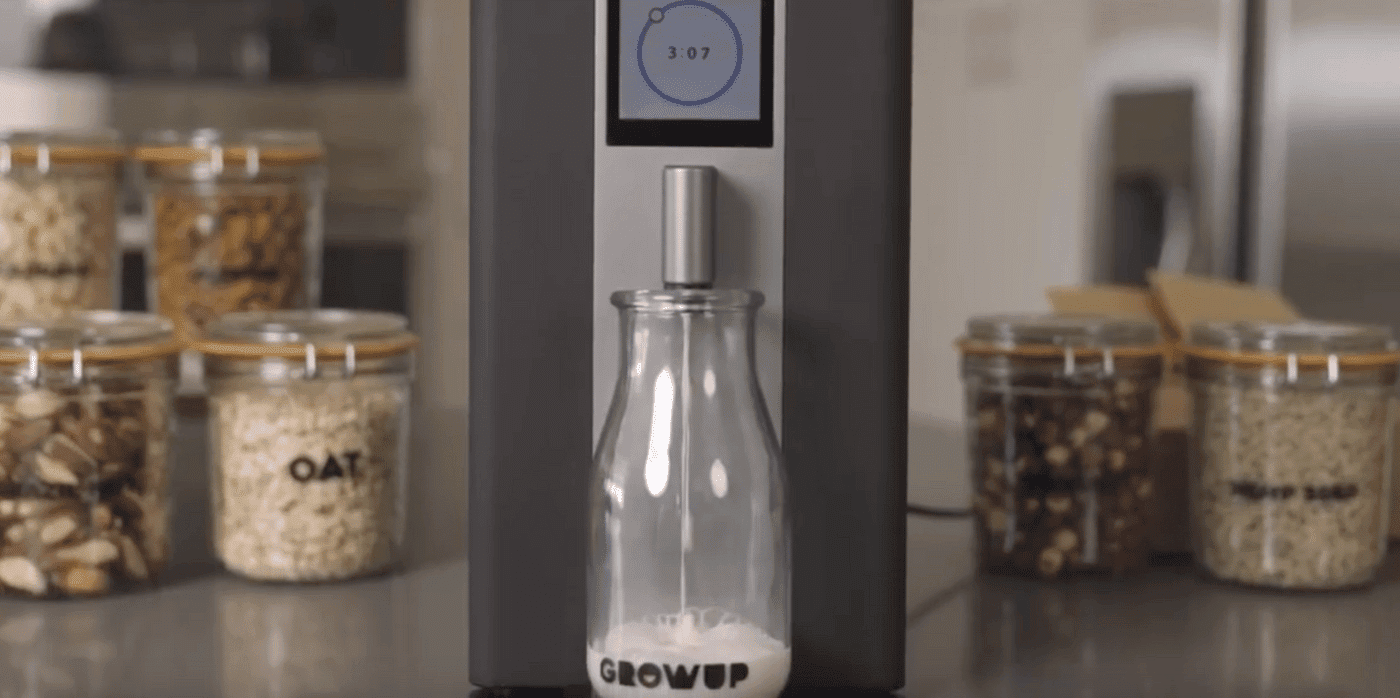 A countertop device for brewing plant-based milk at home 