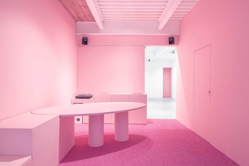 Golem creates “pleasure-driven” pink interior for Superzoom gallery