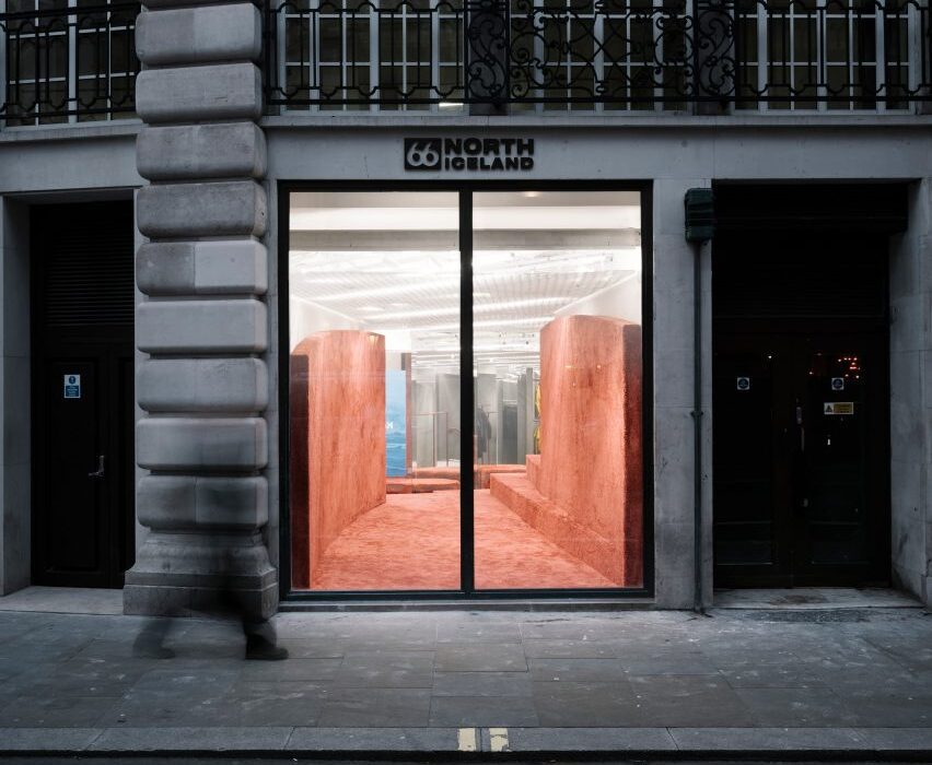 Gonzalez Haase AAS includes rammed-earth “islands” at clothing store