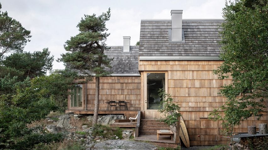 Dezeen Agenda features Norwegian cabin clad with 12,000 offcuts