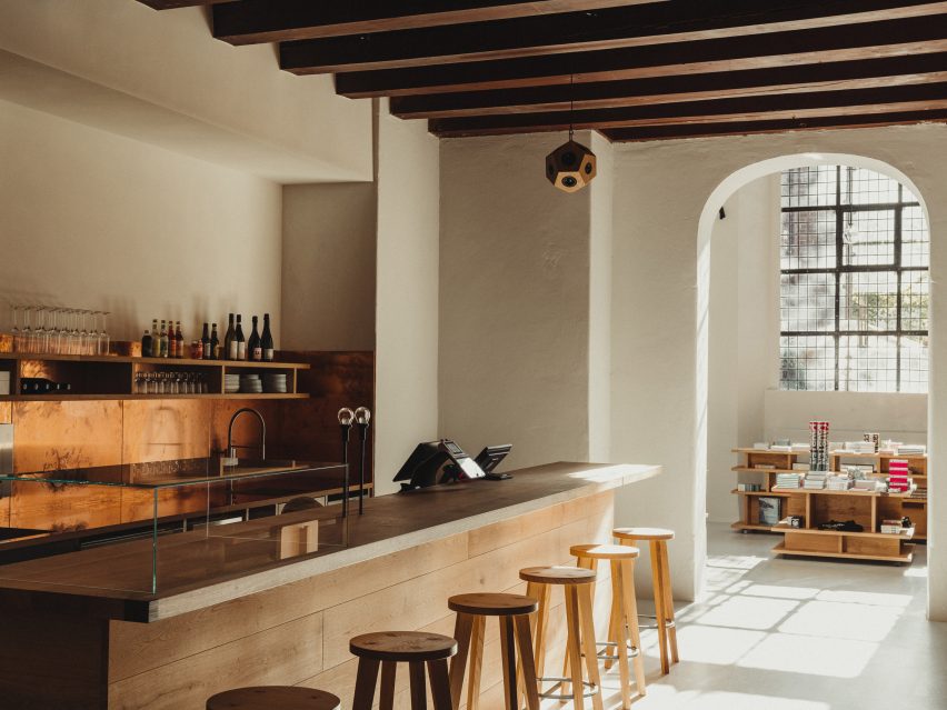 MEE Studio creates wood-and-copper interior for Nikolaj Kunsthal cafe