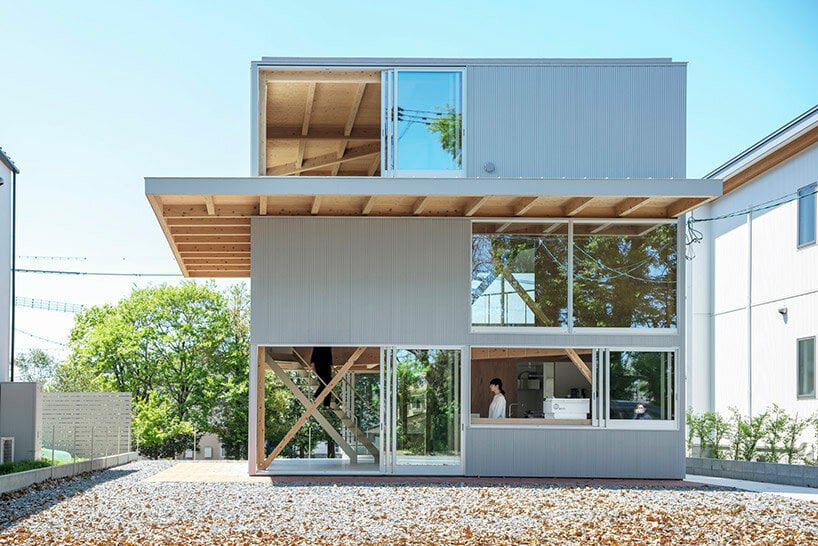 yabashi architects stacks minimalist house and café in japan