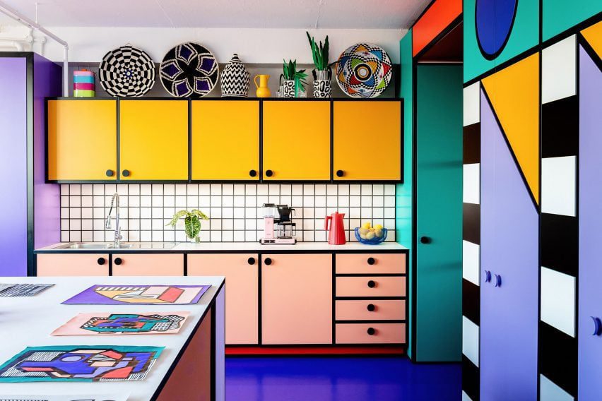 Camille Walala takes colourful style to the max in self-designed studio