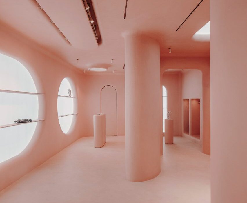 Isern Serra turns renderings into reality to form pink Moco Concept Store