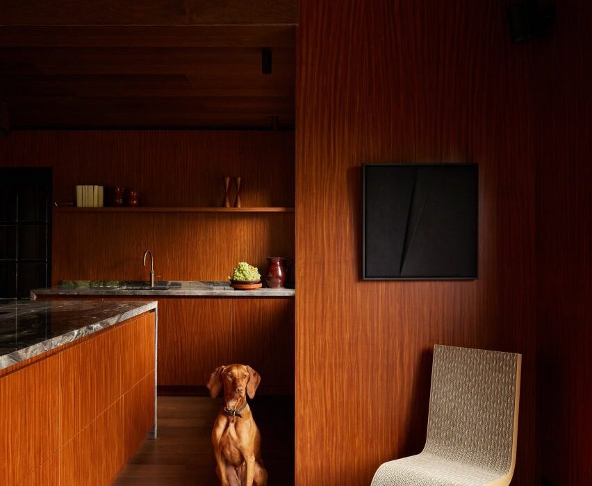 DAB Studio lines kitchen of Dutch home with oak and Afromosia wood