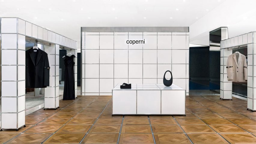 USM Haller creates “techno-chic” Coperni retail space in Paris