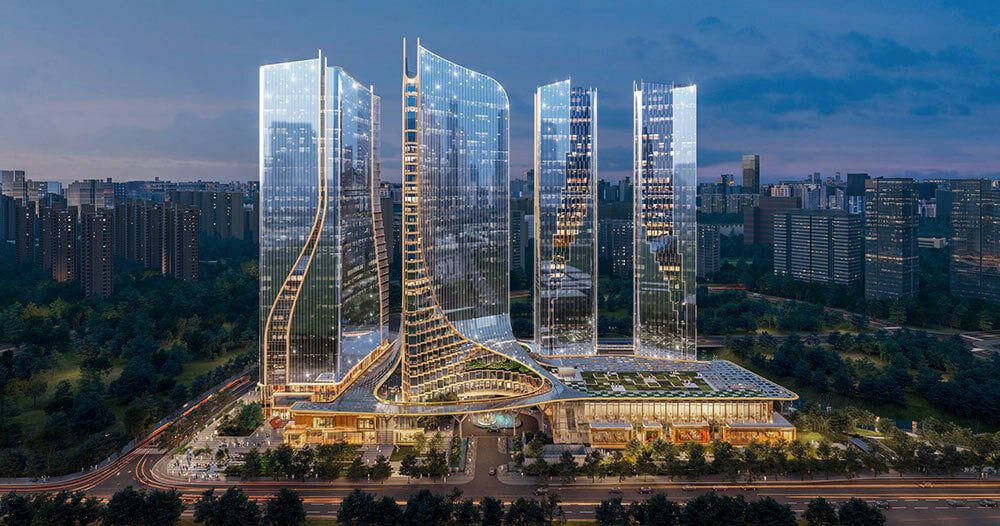 UNstudio plans four fluid mixed-use towers for hangzhou, china