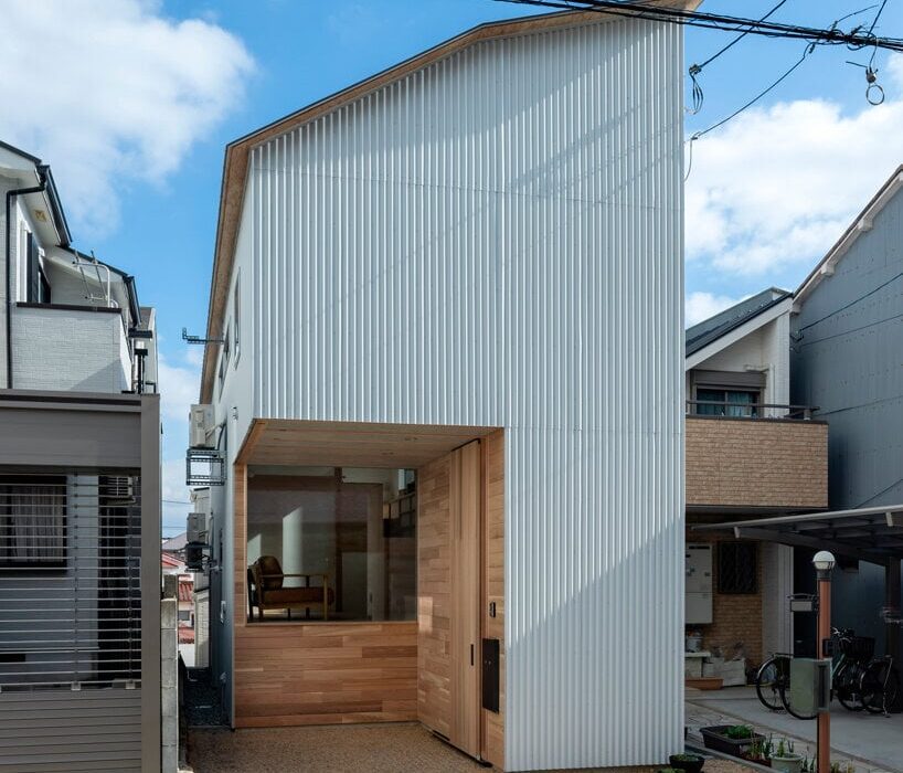 interconnected skipped floors outline compact toneyama house in japan