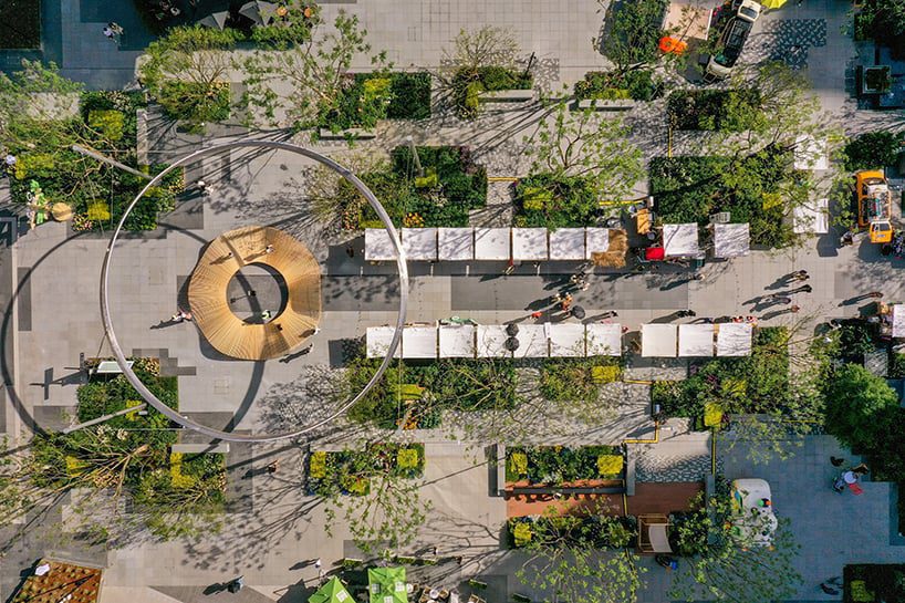 epiphany architects’ public installation in chengdu undulates like a petal