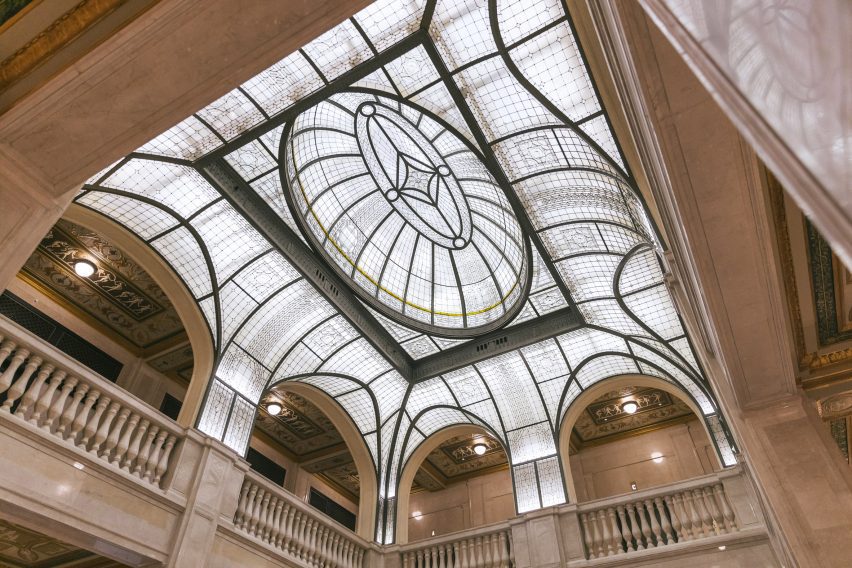 Restored Book Tower in Detroit features hospitality venues by Method Co