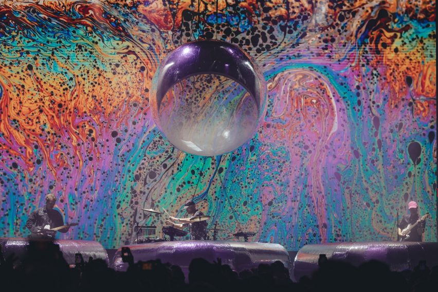 BIG designs stage set with inflatable orb for WhoMadeWho’s world tour