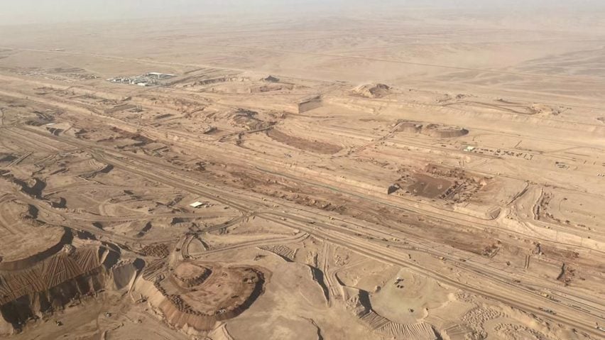 This week photos revealed The Line megacity progressing in Saudi Arabia